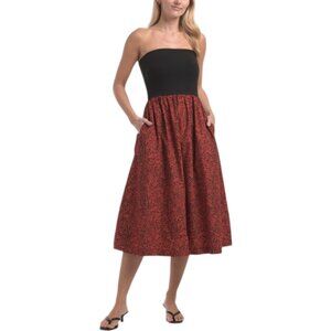 NATION Pima Cotton Gabbriette Strapless Dress